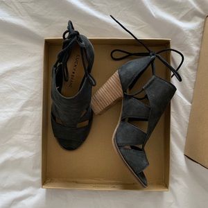 Lucky Brand Heeled Cutout Sandals